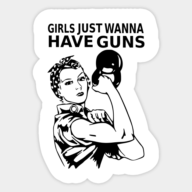 girls just wanna have fun Sticker by black and white prints